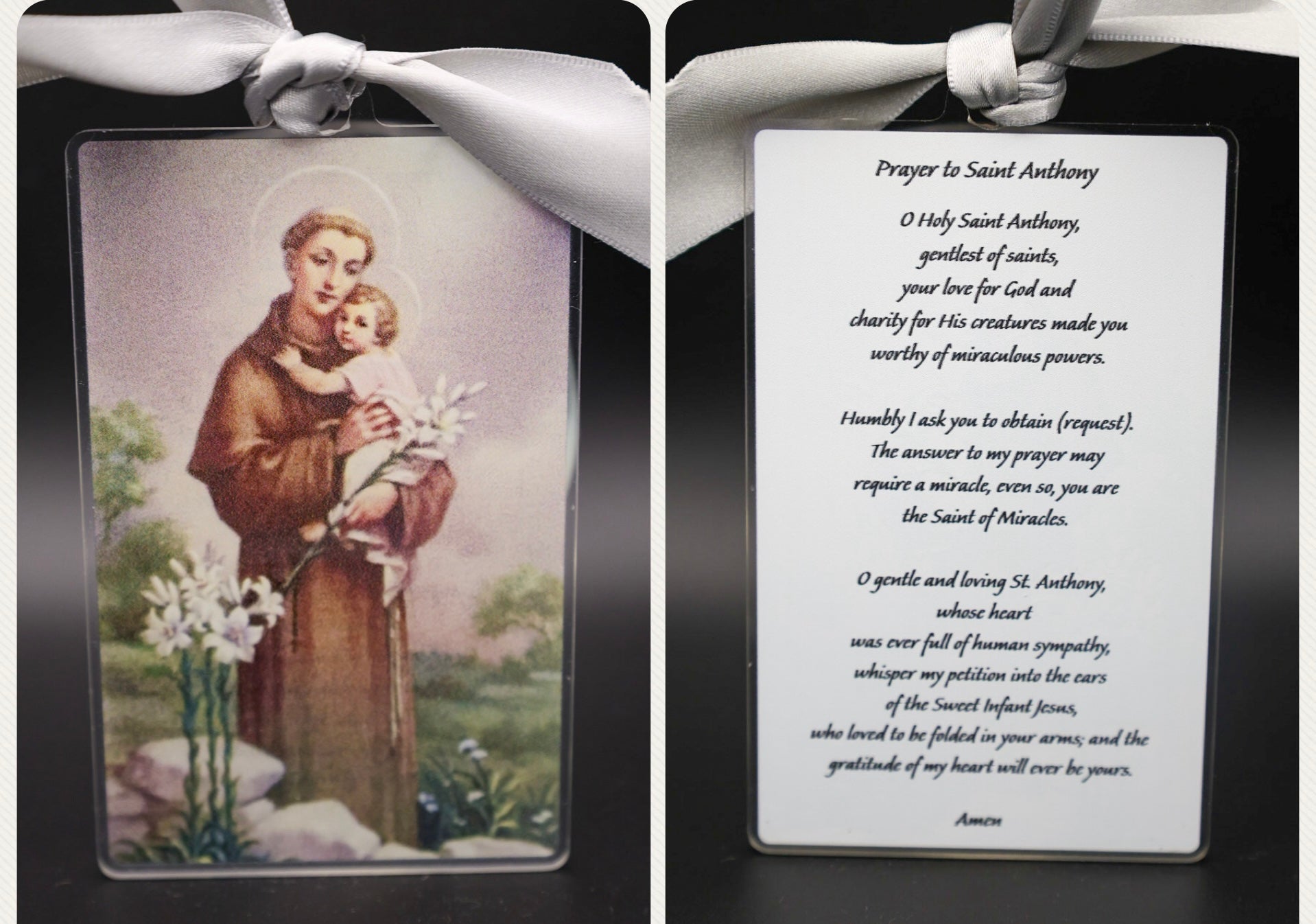 Saint Anthony Vintage Acrylic Holy Card