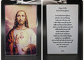 Prayer to the Sacred Heart of Jesus Vintage Acrylic Holy Card